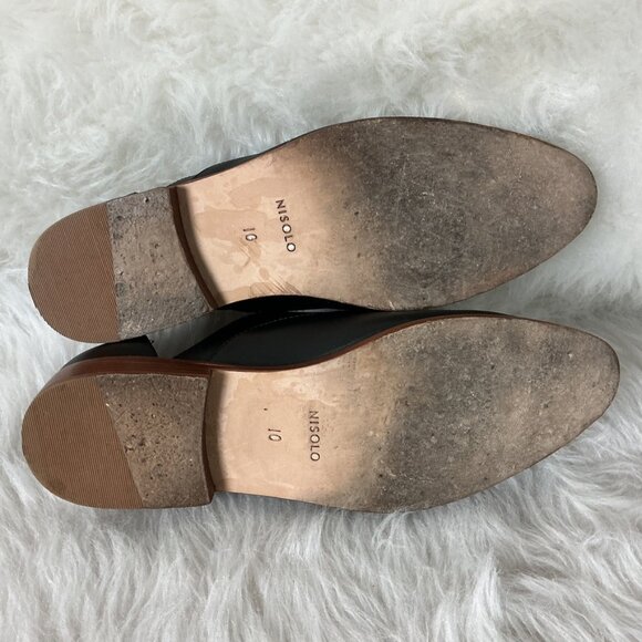 Nisolo Black Leather Emma D'Orsay Oxford Slip On Loafer 10 - Picture 7 of 7